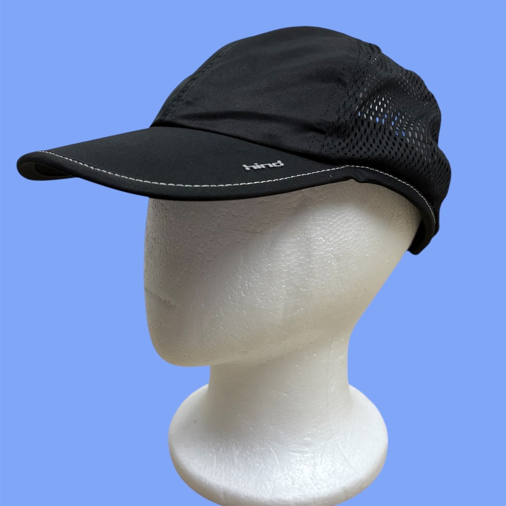 Hind‎ Black Mesh Performance Baseball Cap One Size Adjustable Athletic Running